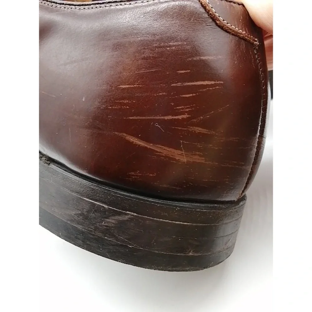 Johnston & Murphy Shoes Oxfords Mens 15463-11 Brown 10.5 Dress Leather Classic